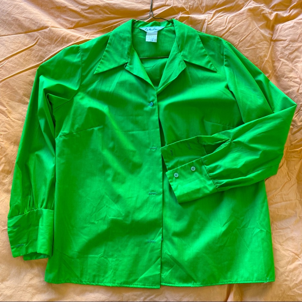 Vintage green button down